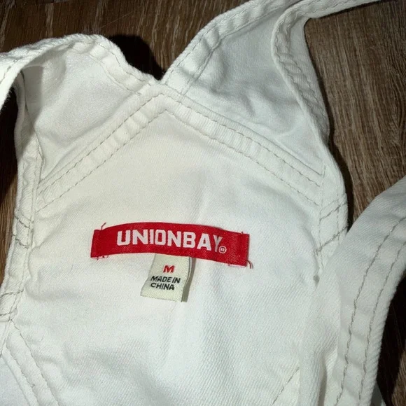 UNIONBAY White Denim Overalls - Picture 3 of 5